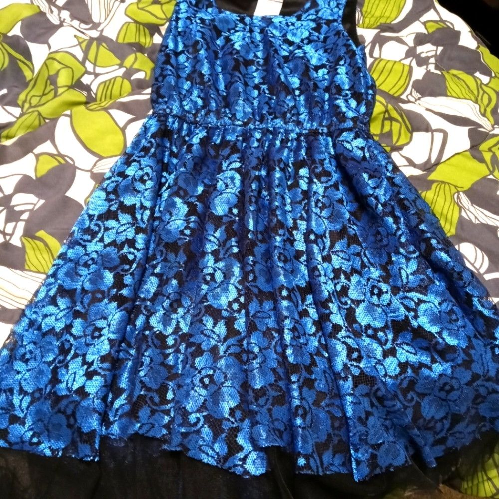Rue21 Blue Floral Formal Small Dress